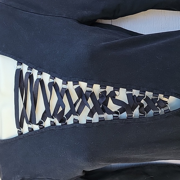 Bardot Black Lace-Up Bodysuit Size M Used Good Condition - Picture 5 of 7